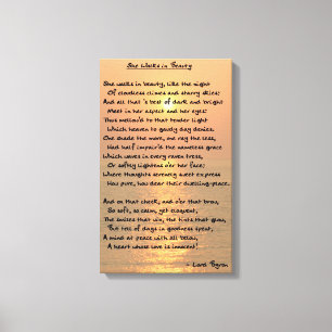 Ze loopt in Beauty (Cape May Sunset) met rivierkre Canvas Afdruk