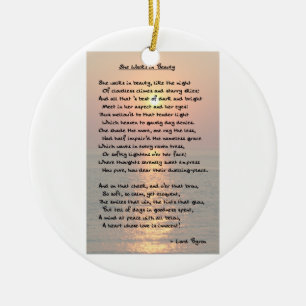 "Ze loopt in schoonheid" Byron Ornament
