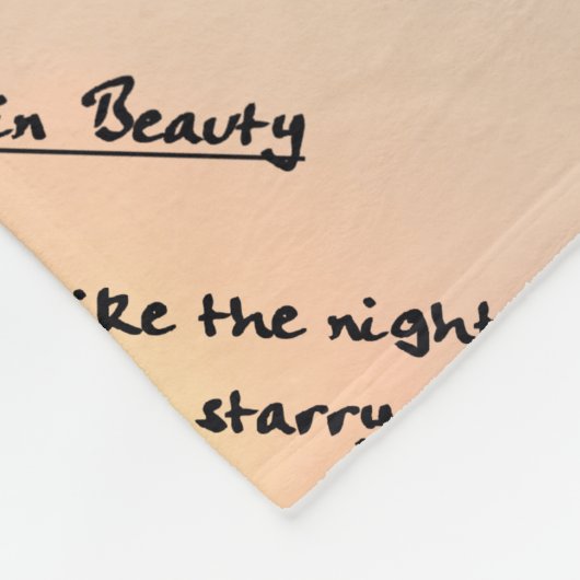 Ze loopt in schoonheid/Kaap en kan zonsondergang Fleece Deken (Hoek)