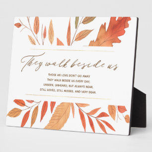 Ze lopen voorbij ons herfst bruiloft Memorial Fotoplaat