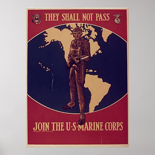 Ze mogen niet deelnemen aan de Amerikaanse marinie Poster (Voorkant)