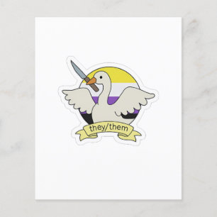 Ze noemen het de Goose Non-binary LGBT Pride Month Flyer