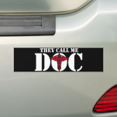 Ze noemen me Doc Bumpersticker (Op auto)