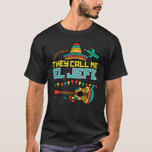 Ze noemen me El Jefe Gitaar Cinco De Mayo Muziek B T-shirt