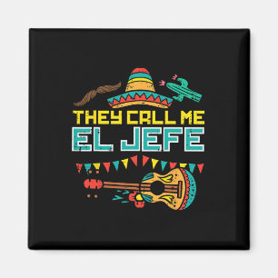 Ze noemen me El Jefe Guitar Cinco De Mayo Music Bo Magneet