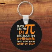 Ze noemen me het pi-symbool voor irrationele Wisku Sleutelhanger (Voorkant)