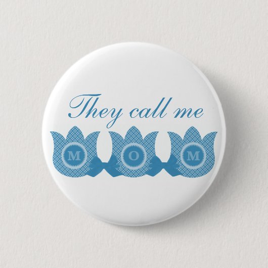 Ze noemen me mam Pset Tulips Button (blauw) (Voorkant)