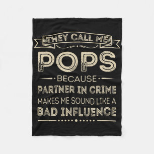 Ze noemen me Pops omdat partner in crime leuke Pap Fleece Deken