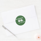 Ze of Custom Pronoun Ronde Sticker (Envelop)