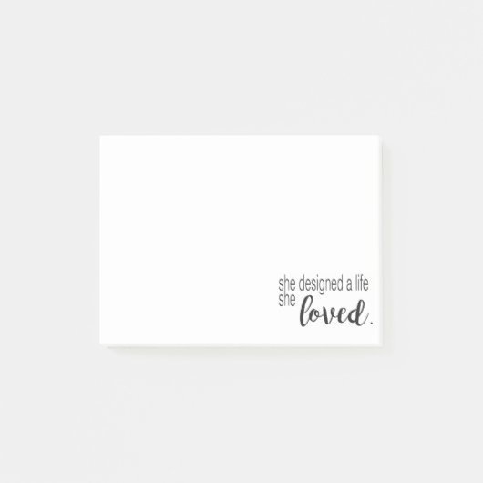 Ze ontwierp haar geliefde leven post-it® notes (Voorkant)