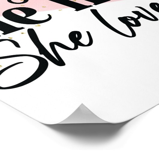 Ze ontwierp het leven dat ze van Inspirerend hield Poster (Hoek)