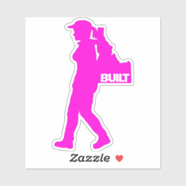 Ze pakt Idaho Vinyl Decal uit. Sticker