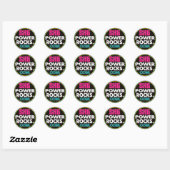 Ze Power Rocks logo sticker (rond) (Vel)