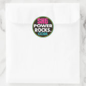 Ze Power Rocks logo sticker (rond) (Tas)