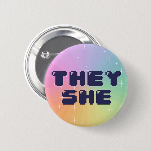 Ze Pronoun Button (Voorkant /achterkant)