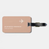 Ze reist veel, stoere Roos Bagagelabel (Achterkant horizontaal)