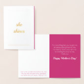 Ze schijnt | Moederdagkaart Folie Kaarten (Display)