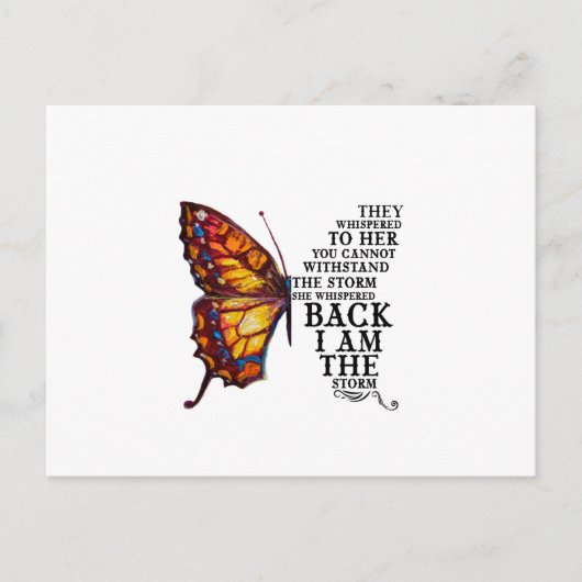 Ze schreeuwden haar dat je het Storm niet kan weer Aankondigingskaart (Voorkant)
