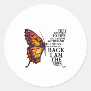 Ze schreeuwden haar dat je het Storm niet kan weer Ronde Sticker