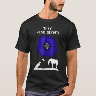 Ze serveerden ook Paarse papaver (Poppy Animal Dog T-shirt
