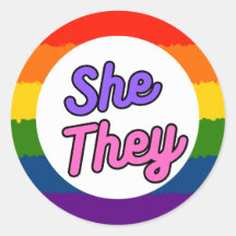 Ze spreekt Rainbow Queer Stickers uit