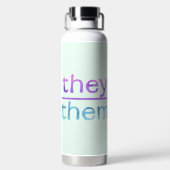 Ze spreken ze uit | JOUW NAAM | kleurrijk Waterfles (Achterkant)