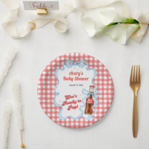 Ze staat klaar om te ploffen frisdrank baby shower