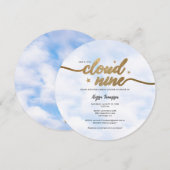 Ze staat op Cloud 9 Dreamy Vrijgezellenfeest Cloud Kaart (Voorkant / Achterkant)