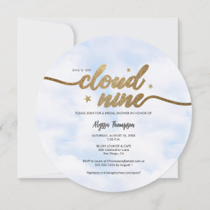 Ze staat op Cloud 9 Dreamy Vrijgezellenfeest Cloud Kaart