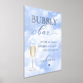Ze staat op Cloud Nine Blue Bubbly Bar Folie Afdrukken (Laagn)
