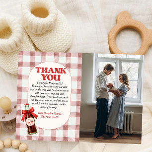 Ze staat op het punt te bevallen Baby Shower Dankk Bedankkaart