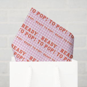 Ze staat op het punt te bevallen Baby Shower Roze  Tissuepapier