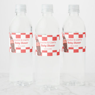 Ze staat op het punt te bevallen Baby Shower Waterfles Etiket