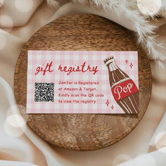 Ze staat op knallen frisdrank QR-code cadeau regis Informatiekaartje