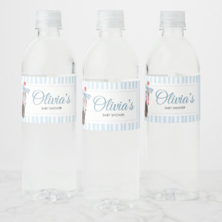 Ze staat op springen Baby Borrel Waterfles Etiket