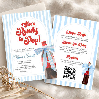 Ze staat op springen Baby Shower All in One Kaart