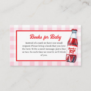 Ze staat op springen Baby Shower Boeken voor Baby Informatiekaartje