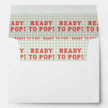 Ze staat op springen Baby Shower Retro groene Ging