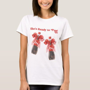 Ze staat op springen Baby Shower T-shirt