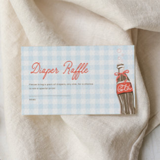 Ze staat op springen Baby Shower Tombola Insteekka Informatiekaartje