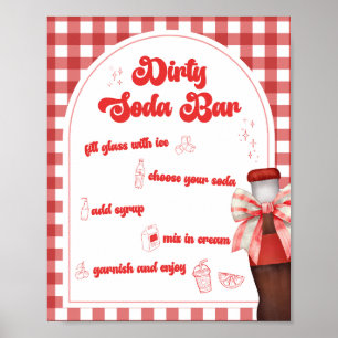 Ze staat op springen Baby Shower Vies Frisdrank Ba Poster