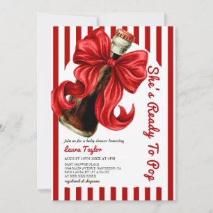 Ze staat op springen Cola Baby Shower  Kaart