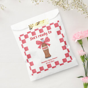 Ze staat op springen Fles Baby Shower Bedankzakje