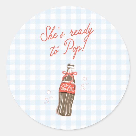 Ze staat op springen Ronde cirkel Labelstickers Sticker (Voorkant)