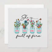 Ze staat vol vuur. (Voorkant / Achterkant)