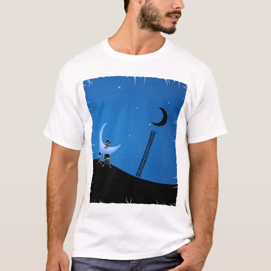 Ze stoppen de maan (versie 2008) t-shirt (Voorkant)