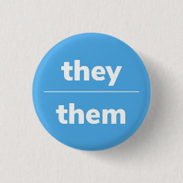 Ze/Them Pronoun Pin, 1¼-inch Button