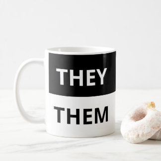 Ze/Them Pronouns Black & White Classic Mok