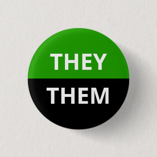 Ze/Them Pronouns Neutrois Badge Ronde Button 3,2 Cm