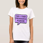 Ze/Them Pronouns T-shirt (Voorkant)
